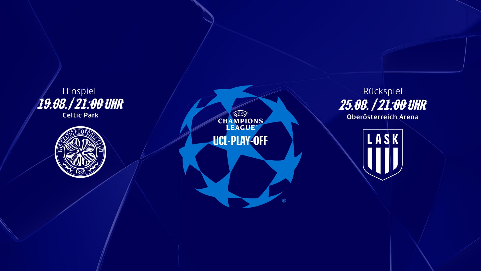 UCL Play Off Website Header